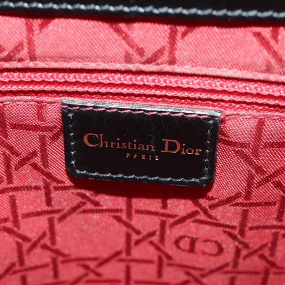Christian Dior Hand Bag Patent leather Black Gold Auth 100880 - Picture 16 of 16
